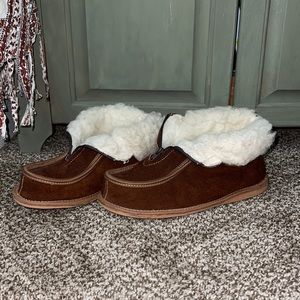 Zip Up Moccasin House Slippers